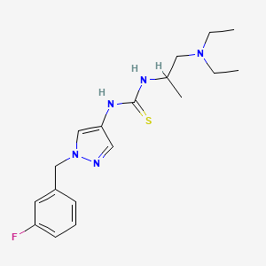 1-[1-(diethylamino)propan-2-yl]-3-[1-(3-fluorobenzyl)-1H-pyrazol-4-yl]thiourea