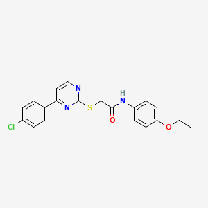 2-{[4-(4-chlorophenyl)pyrimidin-2-yl]sulfanyl}-N-(4-ethoxyphenyl)acetamide