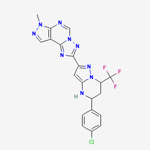 2-[5-(4-chlorophenyl)-7-(trifluoromethyl)-4,5,6,7-tetrahydropyrazolo[1,5-a]pyrimidin-2-yl]-7-methyl-7H-pyrazolo[4,3-e][1,2,4]triazolo[1,5-c]pyrimidine