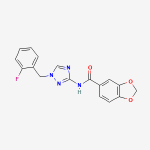 N-[1-(2-fluorobenzyl)-1H-1,2,4-triazol-3-yl]-1,3-benzodioxole-5-carboxamide