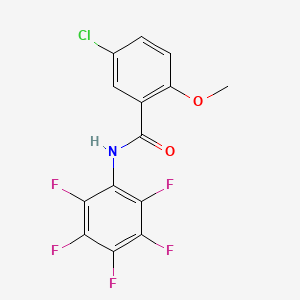 molecular formula C14H7ClF5NO2 B10939062 5-chloro-2-methoxy-N-(2,3,4,5,6-pentafluorophenyl)benzamide 