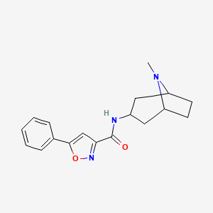 molecular formula C18H21N3O2 B10939087 N-(8-methyl-8-azabicyclo[3.2.1]oct-3-yl)-5-phenyl-1,2-oxazole-3-carboxamide 