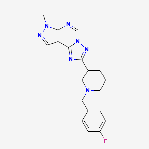 2-[1-(4-fluorobenzyl)piperidin-3-yl]-7-methyl-7H-pyrazolo[4,3-e][1,2,4]triazolo[1,5-c]pyrimidine