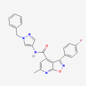 molecular formula C24H18FN5O2 B10939114 N-(1-benzyl-1H-pyrazol-4-yl)-3-(4-fluorophenyl)-6-methyl[1,2]oxazolo[5,4-b]pyridine-4-carboxamide 