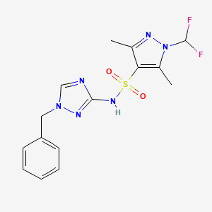 N-(1-benzyl-1H-1,2,4-triazol-3-yl)-1-(difluoromethyl)-3,5-dimethyl-1H-pyrazole-4-sulfonamide