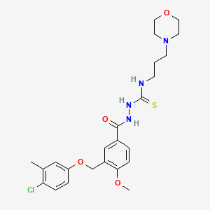 2-({3-[(4-chloro-3-methylphenoxy)methyl]-4-methoxyphenyl}carbonyl)-N-[3-(morpholin-4-yl)propyl]hydrazinecarbothioamide