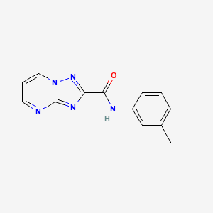 molecular formula C14H13N5O B10939258 N-(3,4-dimethylphenyl)[1,2,4]triazolo[1,5-a]pyrimidine-2-carboxamide 