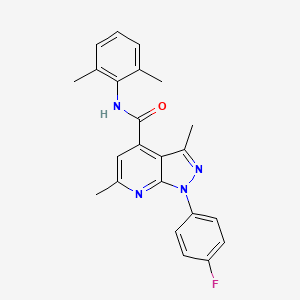 molecular formula C23H21FN4O B10939260 N-(2,6-dimethylphenyl)-1-(4-fluorophenyl)-3,6-dimethyl-1H-pyrazolo[3,4-b]pyridine-4-carboxamide 