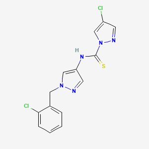 4-chloro-N-[1-(2-chlorobenzyl)-1H-pyrazol-4-yl]-1H-pyrazole-1-carbothioamide