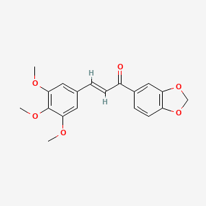 molecular formula C19H18O6 B10939299 (E)-1-(1,3-benzodioxol-5-yl)-3-(3,4,5-trimethoxyphenyl)prop-2-en-1-one 