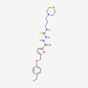 2-({5-[(4-ethylphenoxy)methyl]furan-2-yl}carbonyl)-N-[3-(morpholin-4-yl)propyl]hydrazinecarbothioamide