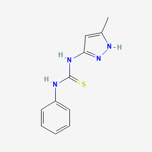 molecular formula C11H12N4S B10939316 1-(5-methyl-1H-pyrazol-3-yl)-3-phenylthiourea 