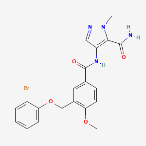 4-[({3-[(2-bromophenoxy)methyl]-4-methoxyphenyl}carbonyl)amino]-1-methyl-1H-pyrazole-5-carboxamide