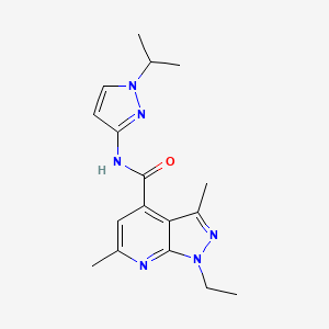 1-ethyl-3,6-dimethyl-N-[1-(propan-2-yl)-1H-pyrazol-3-yl]-1H-pyrazolo[3,4-b]pyridine-4-carboxamide