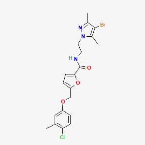 N-[2-(4-bromo-3,5-dimethyl-1H-pyrazol-1-yl)ethyl]-5-[(4-chloro-3-methylphenoxy)methyl]furan-2-carboxamide