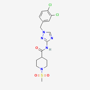 N-[1-(3,4-dichlorobenzyl)-1H-1,2,4-triazol-3-yl]-1-(methylsulfonyl)piperidine-4-carboxamide