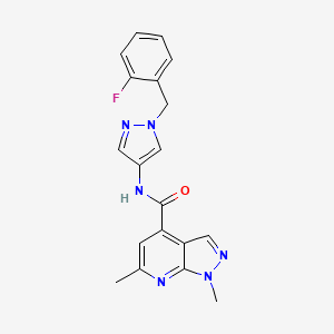 N-[1-(2-fluorobenzyl)-1H-pyrazol-4-yl]-1,6-dimethyl-1H-pyrazolo[3,4-b]pyridine-4-carboxamide