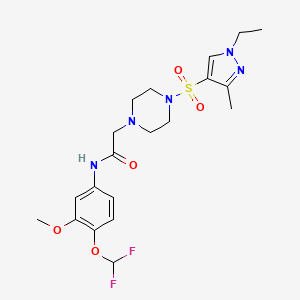 N-[4-(difluoromethoxy)-3-methoxyphenyl]-2-{4-[(1-ethyl-3-methyl-1H-pyrazol-4-yl)sulfonyl]piperazin-1-yl}acetamide