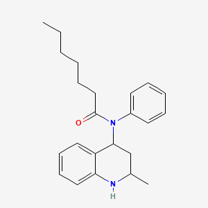 N-(2-methyl-1,2,3,4-tetrahydroquinolin-4-yl)-N-phenylheptanamide