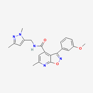 N-[(1,3-dimethyl-1H-pyrazol-5-yl)methyl]-3-(3-methoxyphenyl)-6-methyl[1,2]oxazolo[5,4-b]pyridine-4-carboxamide