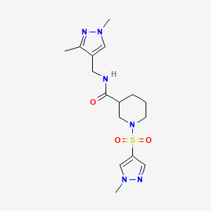 N-[(1,3-dimethyl-1H-pyrazol-4-yl)methyl]-1-[(1-methyl-1H-pyrazol-4-yl)sulfonyl]piperidine-3-carboxamide