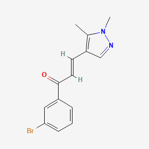 (2E)-1-(3-bromophenyl)-3-(1,5-dimethyl-1H-pyrazol-4-yl)prop-2-en-1-one