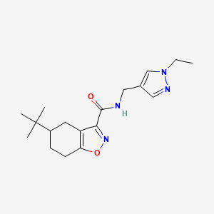 5-tert-butyl-N-[(1-ethyl-1H-pyrazol-4-yl)methyl]-4,5,6,7-tetrahydro-1,2-benzoxazole-3-carboxamide