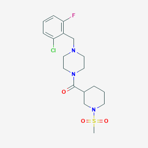 [4-(2-Chloro-6-fluorobenzyl)piperazin-1-yl][1-(methylsulfonyl)piperidin-3-yl]methanone