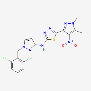 N-[1-(2,6-dichlorobenzyl)-1H-pyrazol-3-yl]-5-(1,5-dimethyl-4-nitro-1H-pyrazol-3-yl)-1,3,4-thiadiazol-2-amine