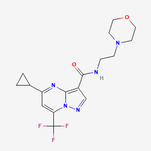 molecular formula C17H20F3N5O2 B10939590 5-cyclopropyl-N-[2-(morpholin-4-yl)ethyl]-7-(trifluoromethyl)pyrazolo[1,5-a]pyrimidine-3-carboxamide 