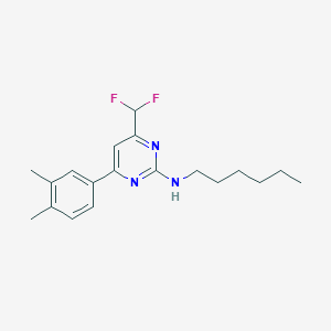 4-(difluoromethyl)-6-(3,4-dimethylphenyl)-N-hexylpyrimidin-2-amine