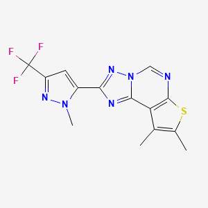 8,9-dimethyl-2-[1-methyl-3-(trifluoromethyl)-1H-pyrazol-5-yl]thieno[3,2-e][1,2,4]triazolo[1,5-c]pyrimidine