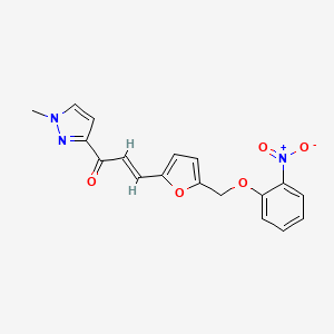 (2E)-1-(1-methyl-1H-pyrazol-3-yl)-3-{5-[(2-nitrophenoxy)methyl]furan-2-yl}prop-2-en-1-one