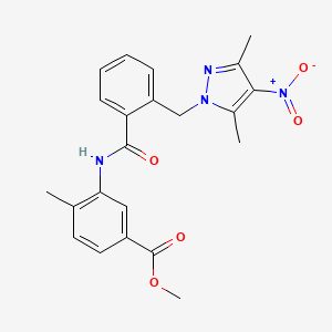 methyl 3-[({2-[(3,5-dimethyl-4-nitro-1H-pyrazol-1-yl)methyl]phenyl}carbonyl)amino]-4-methylbenzoate