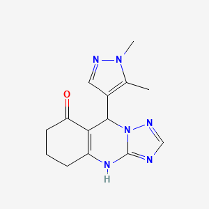 9-(1,5-dimethyl-1H-pyrazol-4-yl)-5,6,7,9-tetrahydro[1,2,4]triazolo[5,1-b]quinazolin-8(4H)-one