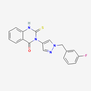 3-[1-(3-fluorobenzyl)-1H-pyrazol-4-yl]-2-sulfanylquinazolin-4(3H)-one