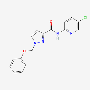 molecular formula C16H13ClN4O2 B10939708 N-(5-chloropyridin-2-yl)-1-(phenoxymethyl)-1H-pyrazole-3-carboxamide 