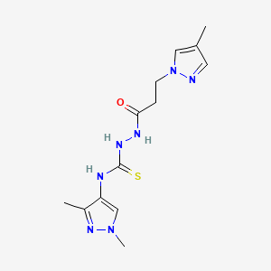 N-(1,3-dimethyl-1H-pyrazol-4-yl)-2-[3-(4-methyl-1H-pyrazol-1-yl)propanoyl]hydrazinecarbothioamide