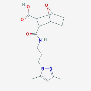 3-{[3-(3,5-dimethyl-1H-pyrazol-1-yl)propyl]carbamoyl}-7-oxabicyclo[2.2.1]heptane-2-carboxylic acid