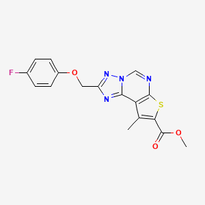 Methyl 2-[(4-fluorophenoxy)methyl]-9-methylthieno[3,2-e][1,2,4]triazolo[1,5-c]pyrimidine-8-carboxylate