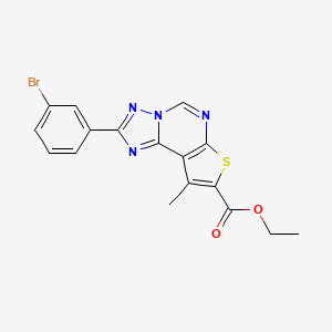 Ethyl 2-(3-bromophenyl)-9-methylthieno[3,2-e][1,2,4]triazolo[1,5-c]pyrimidine-8-carboxylate