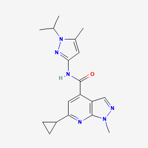 6-cyclopropyl-1-methyl-N-[5-methyl-1-(propan-2-yl)-1H-pyrazol-3-yl]-1H-pyrazolo[3,4-b]pyridine-4-carboxamide