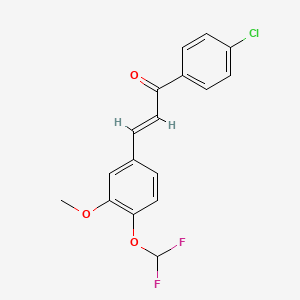 (2E)-1-(4-chlorophenyl)-3-[4-(difluoromethoxy)-3-methoxyphenyl]prop-2-en-1-one