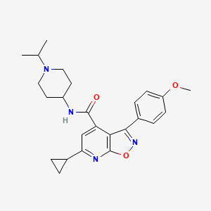 6-cyclopropyl-3-(4-methoxyphenyl)-N-[1-(propan-2-yl)piperidin-4-yl][1,2]oxazolo[5,4-b]pyridine-4-carboxamide