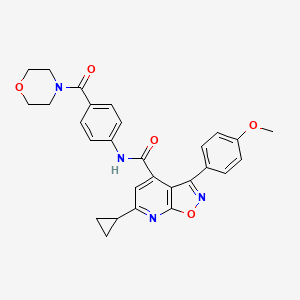 6-cyclopropyl-3-(4-methoxyphenyl)-N-[4-(morpholin-4-ylcarbonyl)phenyl][1,2]oxazolo[5,4-b]pyridine-4-carboxamide