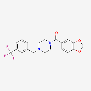 1,3-Benzodioxol-5-yl{4-[3-(trifluoromethyl)benzyl]piperazin-1-yl}methanone