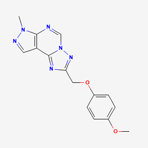 2-[(4-methoxyphenoxy)methyl]-7-methyl-7H-pyrazolo[4,3-e][1,2,4]triazolo[1,5-c]pyrimidine