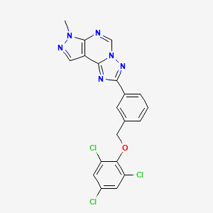 3-(7-Methyl-7H-pyrazolo[4,3-E][1,2,4]triazolo[1,5-C]pyrimidin-2-YL)benzyl (2,4,6-trichlorophenyl) ether