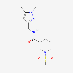 N-[(1,5-dimethyl-1H-pyrazol-3-yl)methyl]-1-(methylsulfonyl)piperidine-3-carboxamide