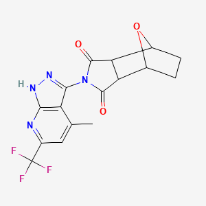 2-[4-methyl-6-(trifluoromethyl)-1H-pyrazolo[3,4-b]pyridin-3-yl]hexahydro-1H-4,7-epoxyisoindole-1,3(2H)-dione